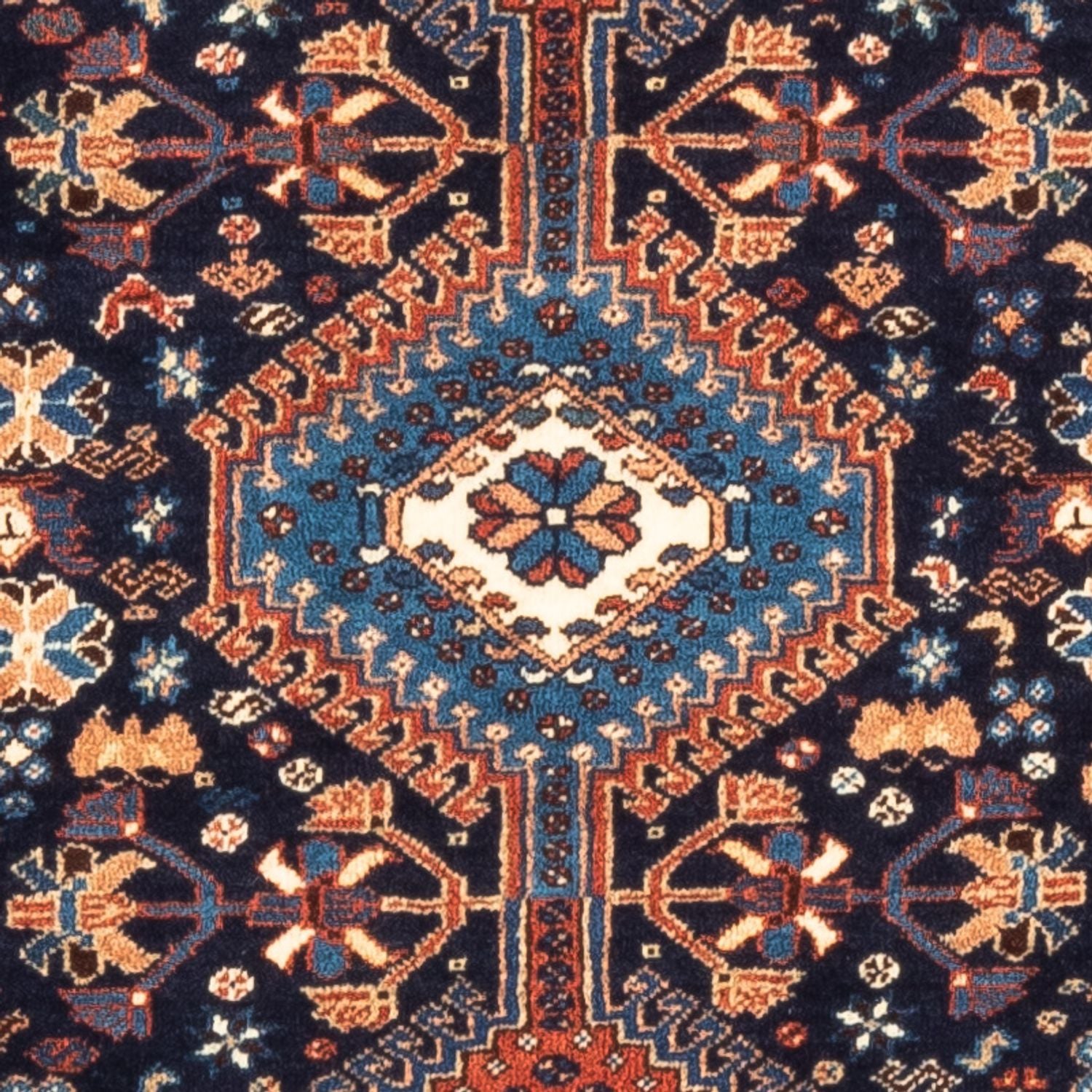 Persisk tæppe - Nomadisk - 125 x 83 cm - mørkeblå