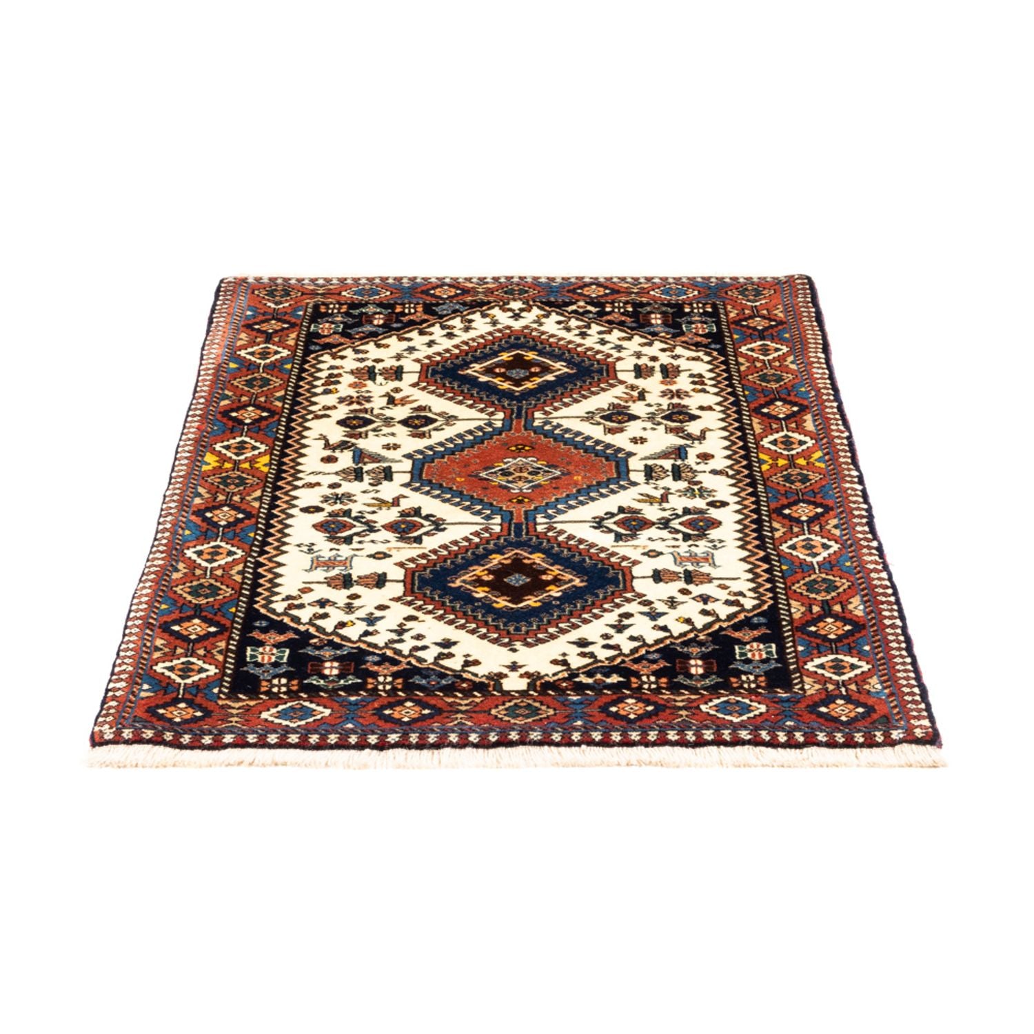 Persisk tæppe - Nomadisk - 130 x 80 cm - creme