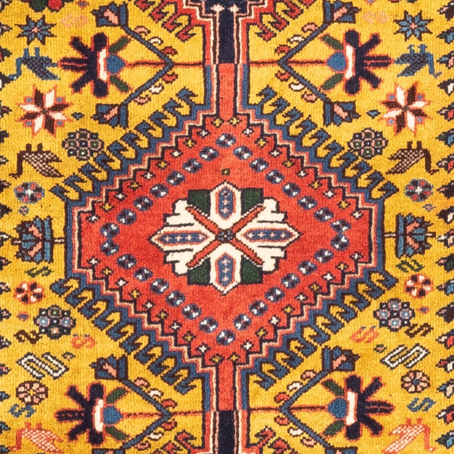 Persisk tæppe - Nomadisk - 127 x 80 cm - gul