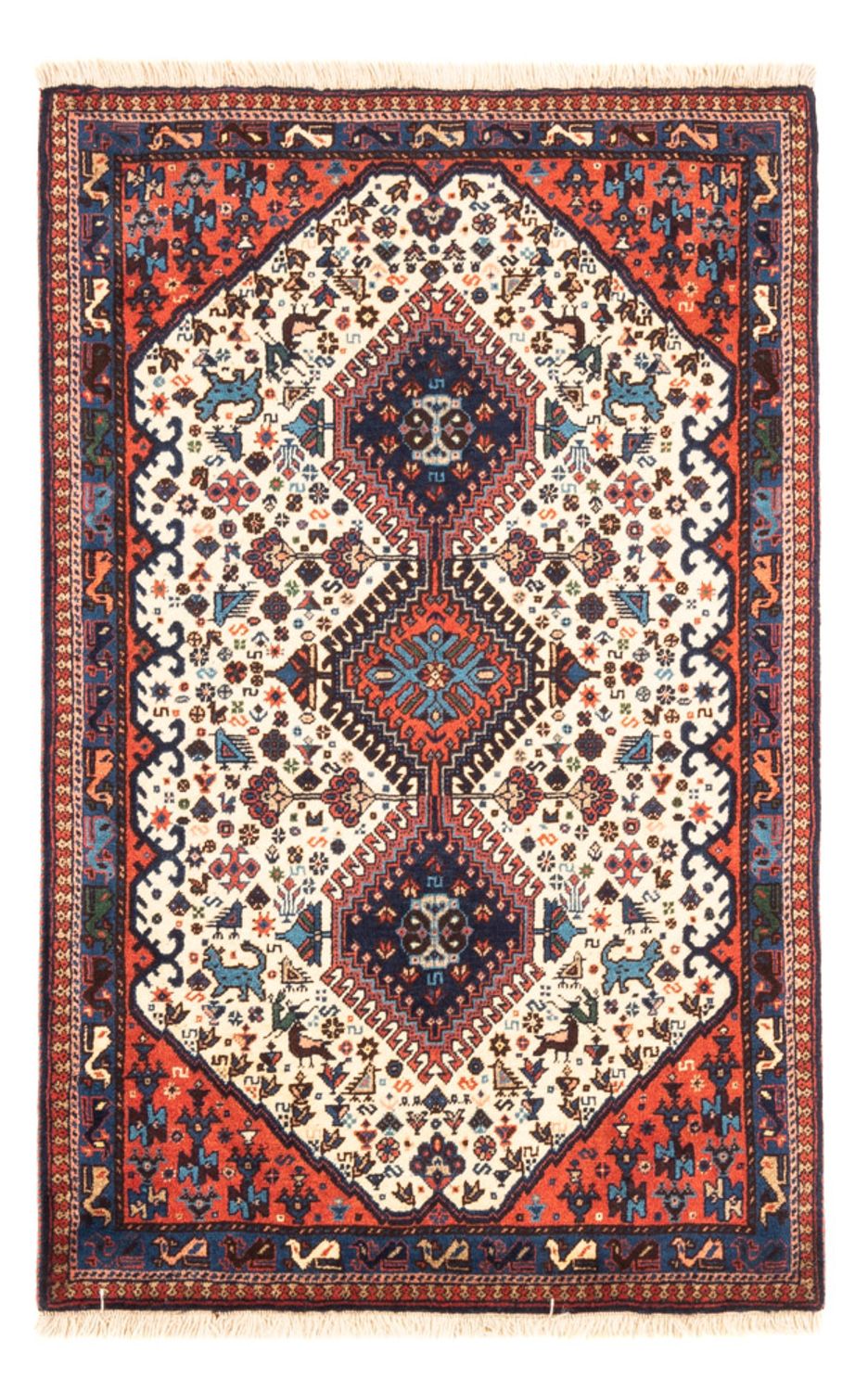 Persisk tæppe - Nomadisk - 128 x 83 cm - creme