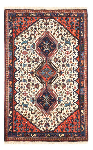 Persisk tæppe - Nomadisk - 128 x 83 cm - creme