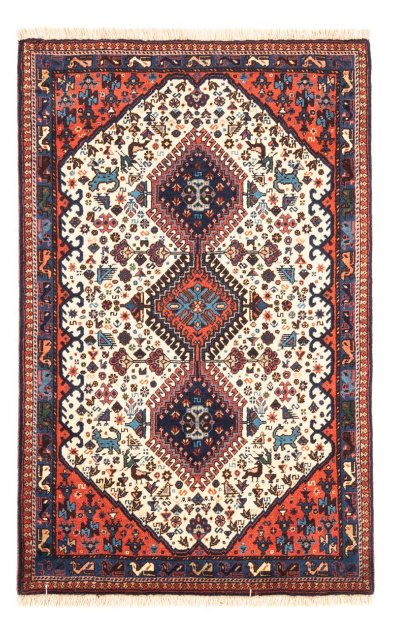 Persisk tæppe - Nomadisk - 128 x 83 cm - creme