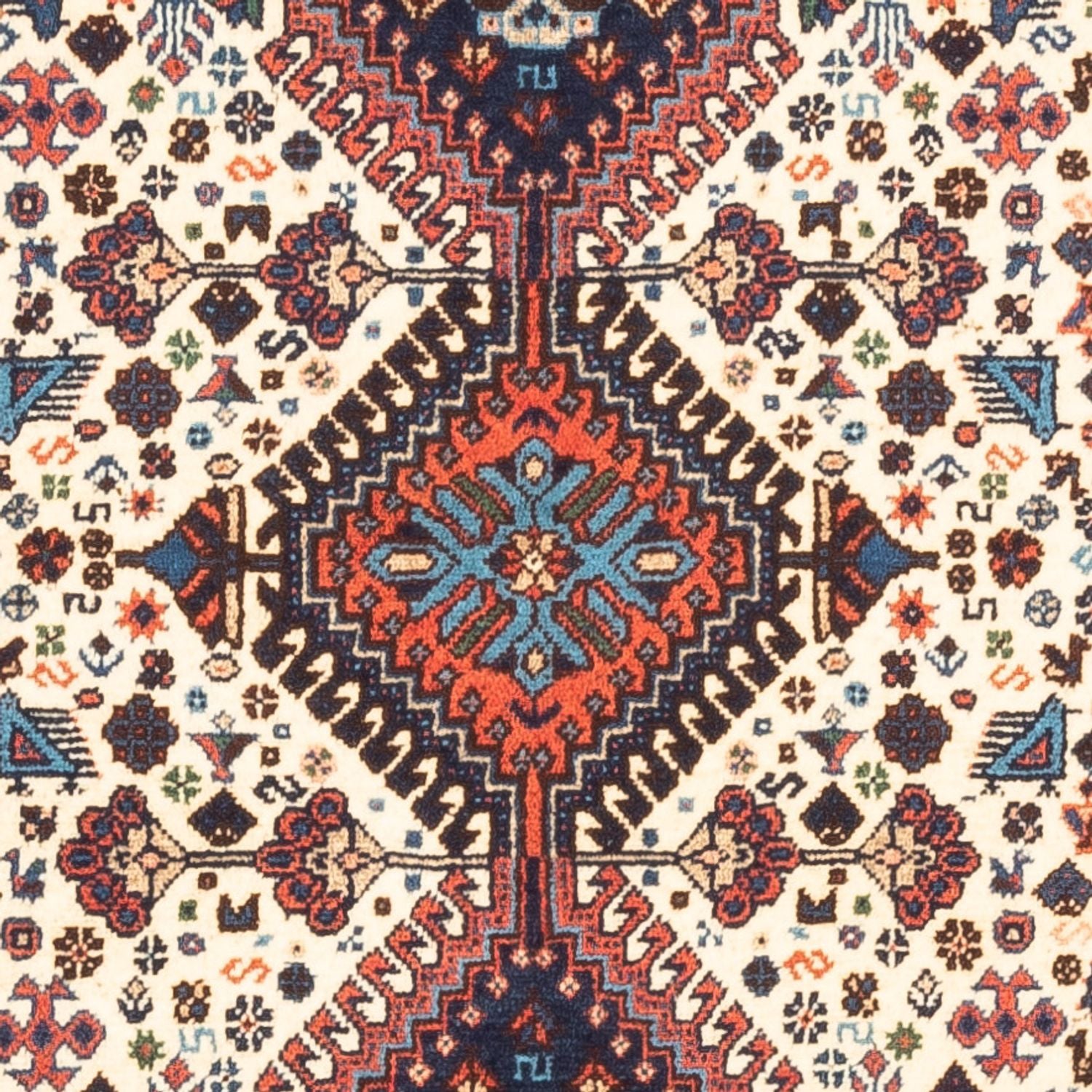 Persisk tæppe - Nomadisk - 128 x 83 cm - creme