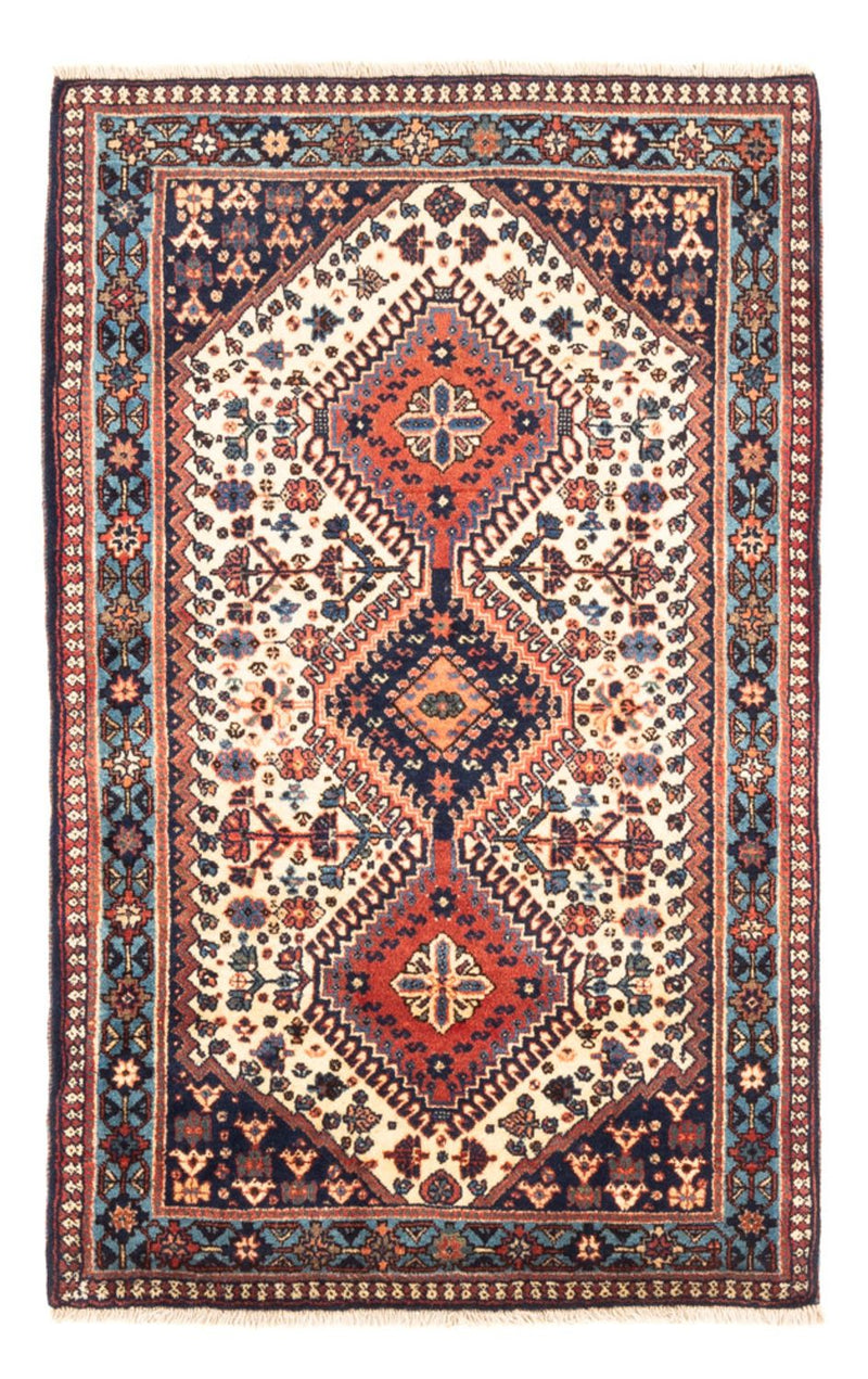 Persisk tæppe - Nomadisk - 128 x 82 cm - creme