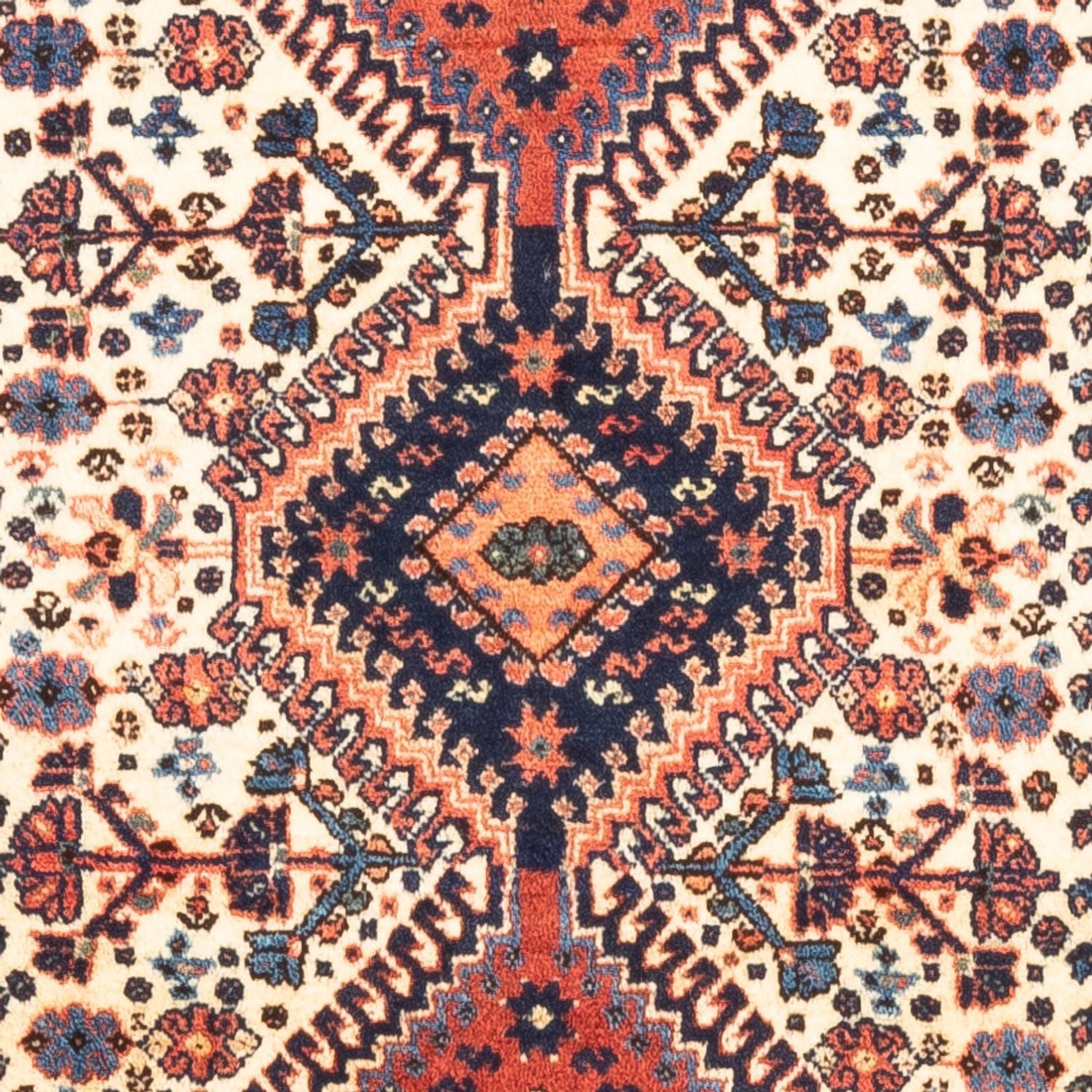 Persisk tæppe - Nomadisk - 128 x 82 cm - creme