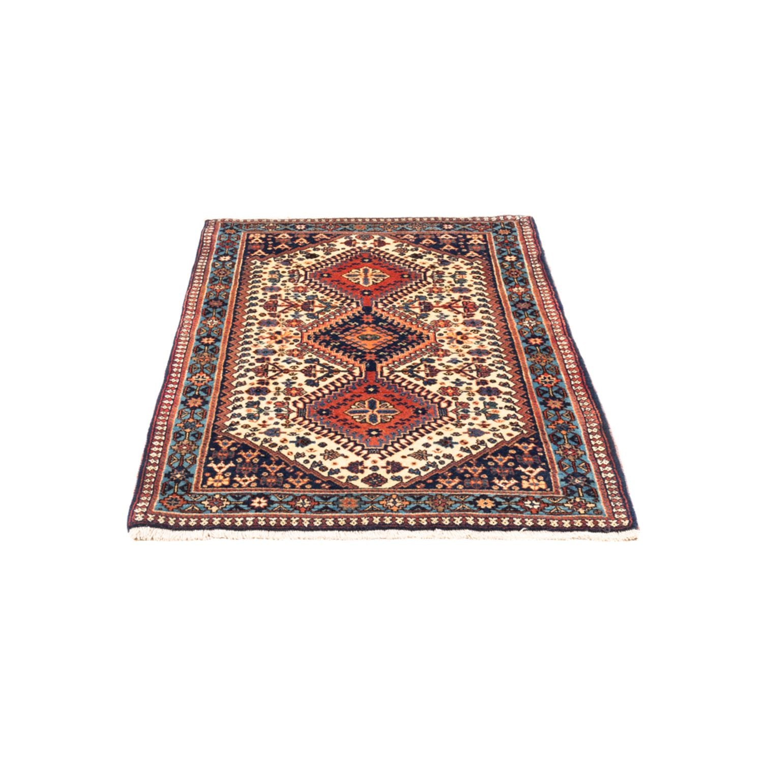 Persisk tæppe - Nomadisk - 128 x 82 cm - creme