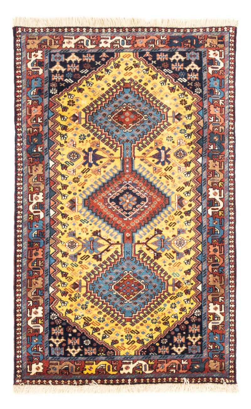 Persisk tæppe - Nomadisk - 126 x 80 cm - gul