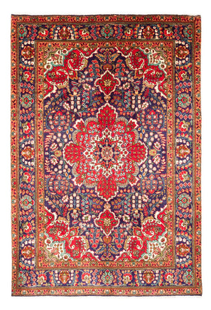 Persisk tæppe - Tabriz - 300 x 206 cm - mørkeblå