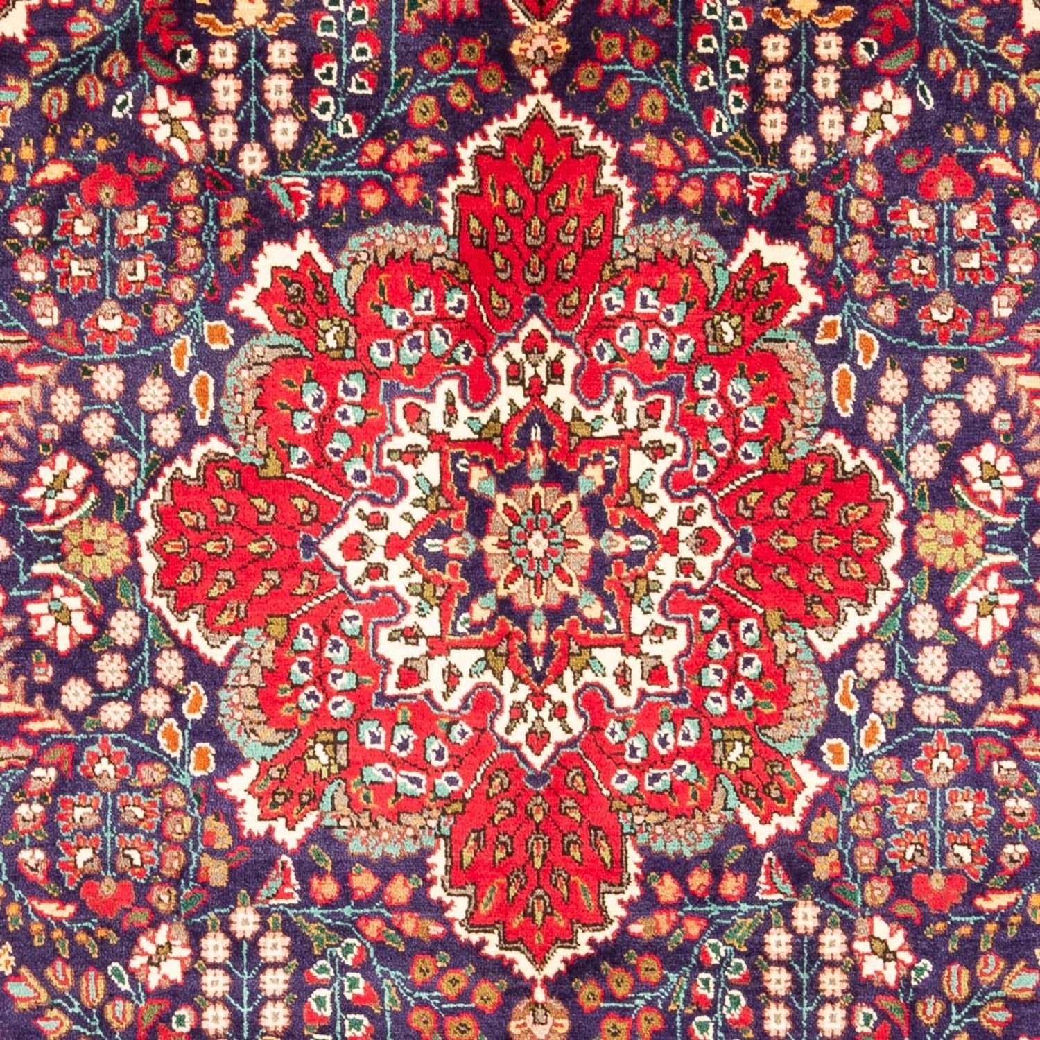 Persisk tæppe - Tabriz - 300 x 206 cm - mørkeblå