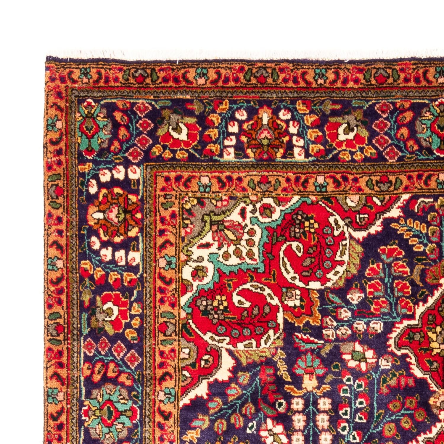 Persisk tæppe - Tabriz - 300 x 206 cm - mørkeblå