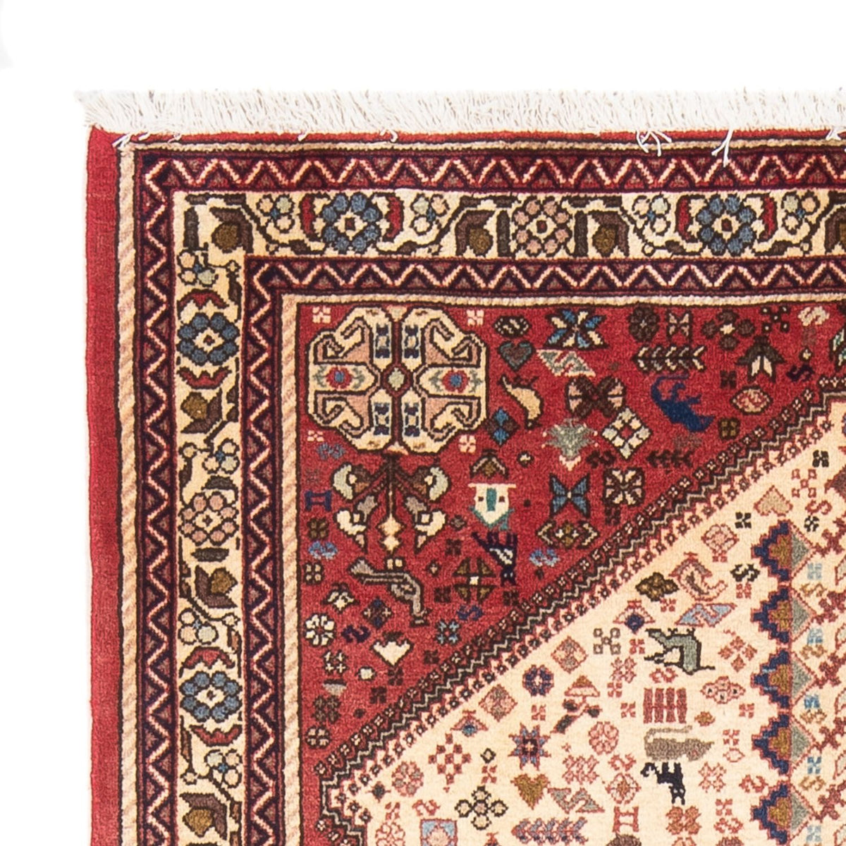 Persisk tæppe - Nomadisk - 145 x 105 cm - creme