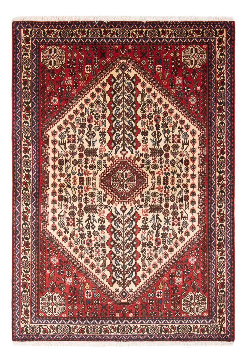 Persisk tæppe - Nomadisk - 155 x 103 cm - creme