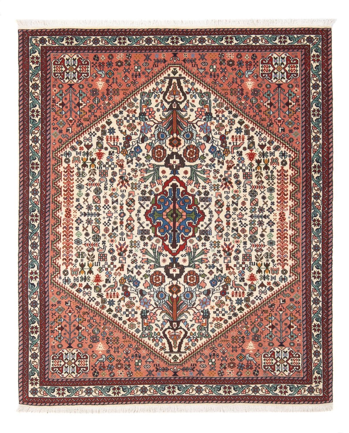 Persisk tæppe - Nomadisk - 140 x 106 cm - creme
