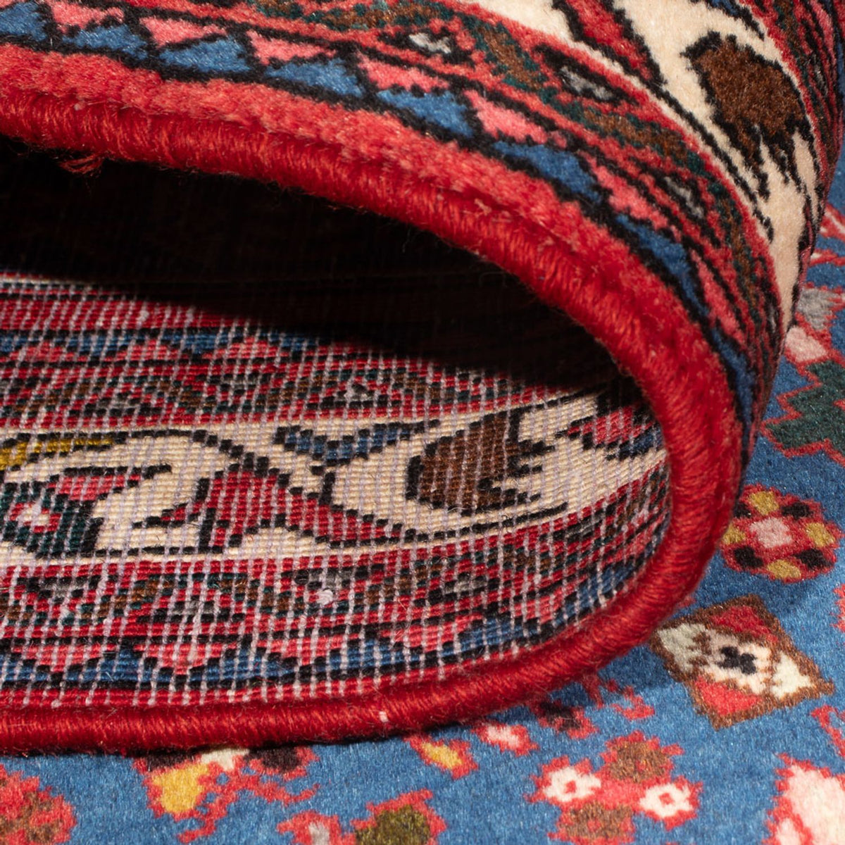 Persisk tæppe - Nomadisk - 155 x 105 cm - blå