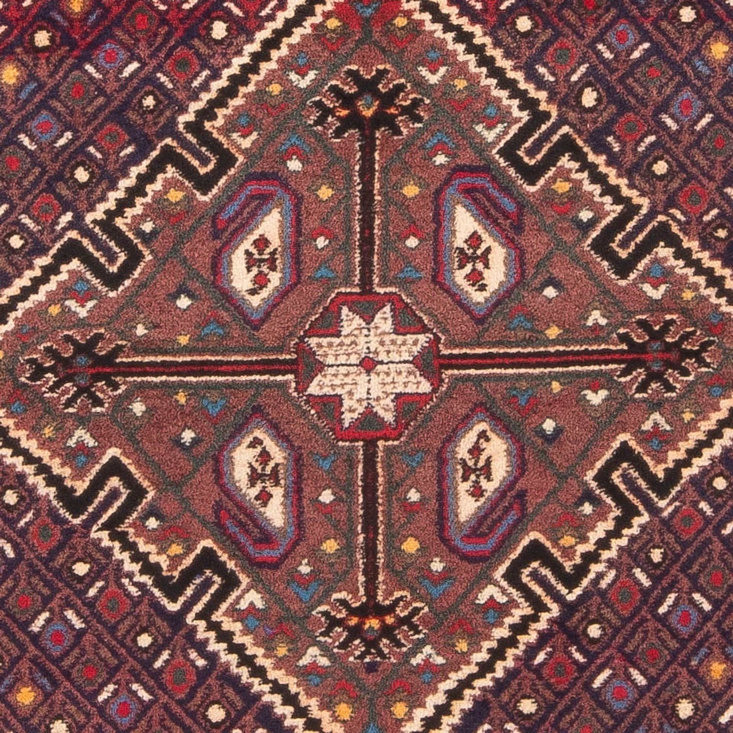 Persisk tæppe - Nomadisk - 170 x 128 cm - mørkeblå