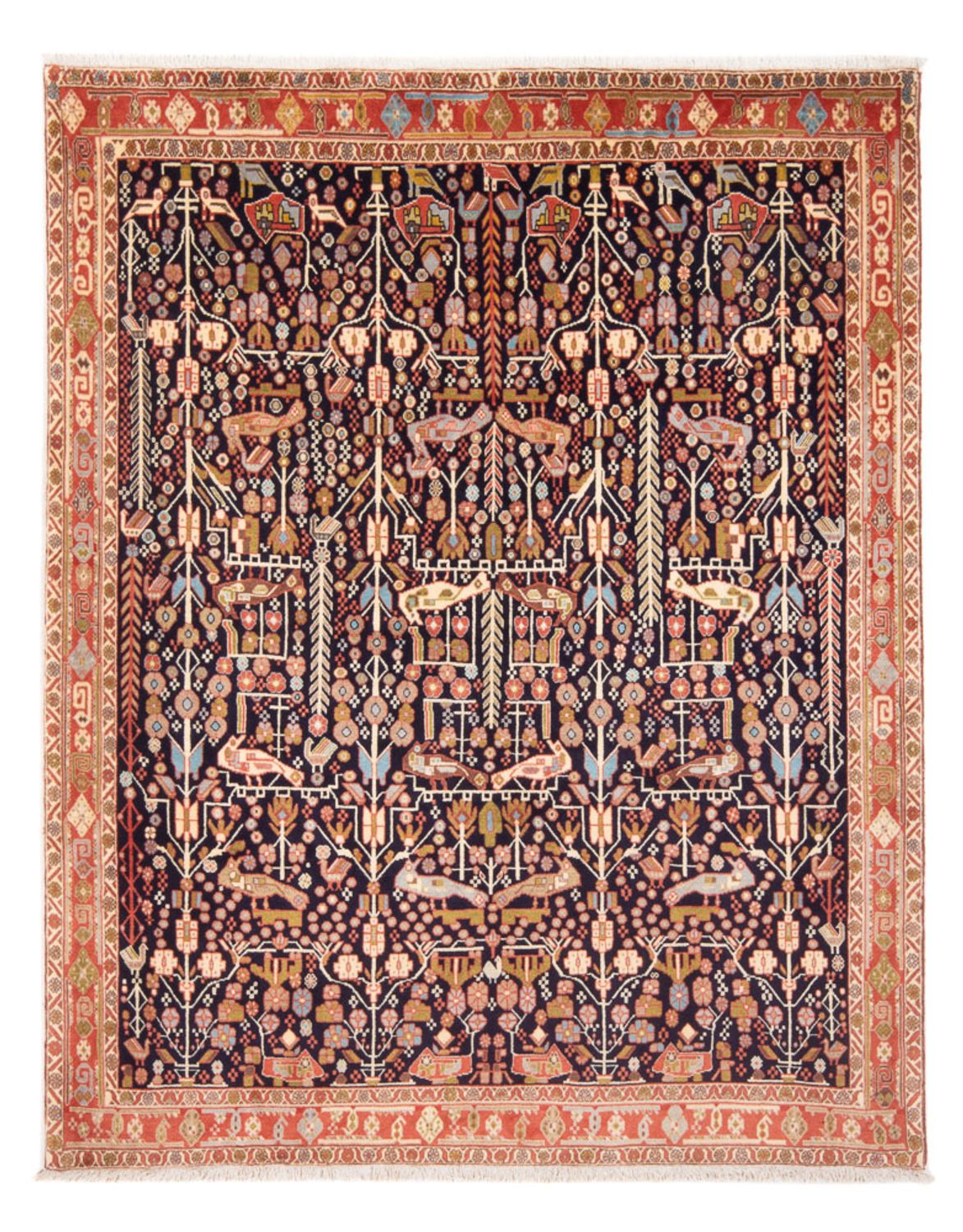 Persisk tæppe - Nomadisk - 200 x 154 cm - mørkeblå