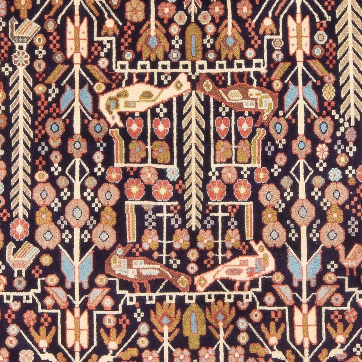 Persisk tæppe - Nomadisk - 200 x 154 cm - mørkeblå