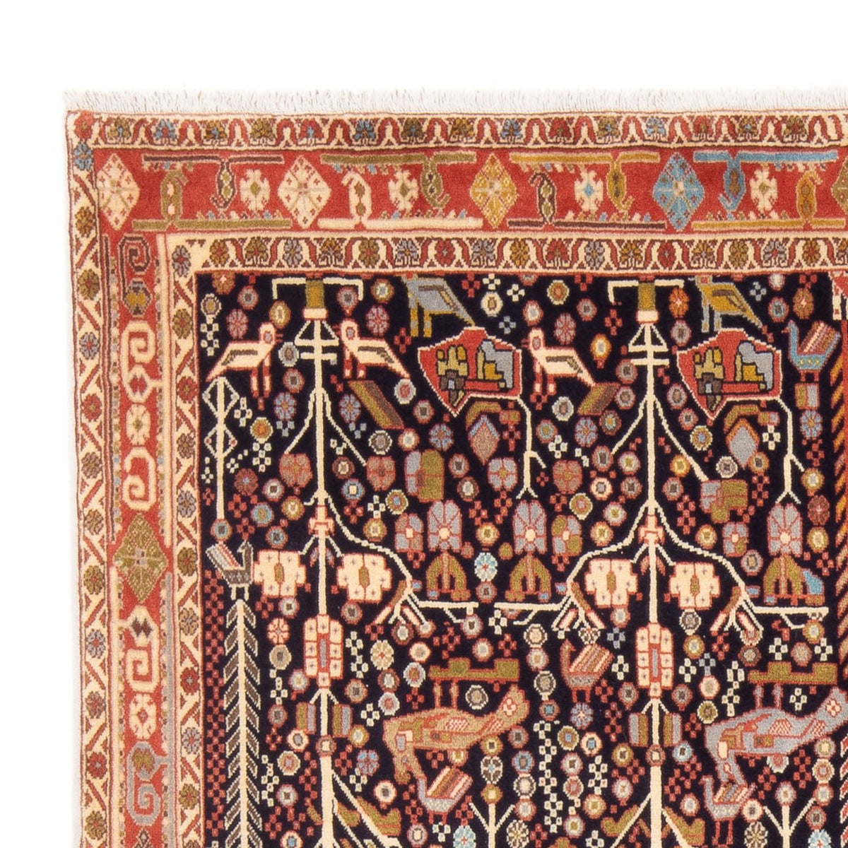 Persisk tæppe - Nomadisk - 200 x 154 cm - mørkeblå