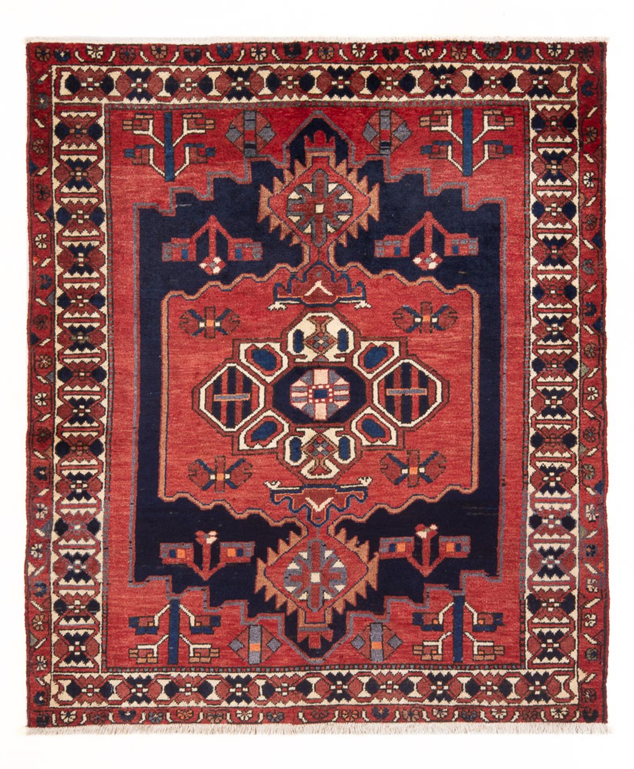 Persisk tæppe - Nomadisk - 195 x 153 cm - rød