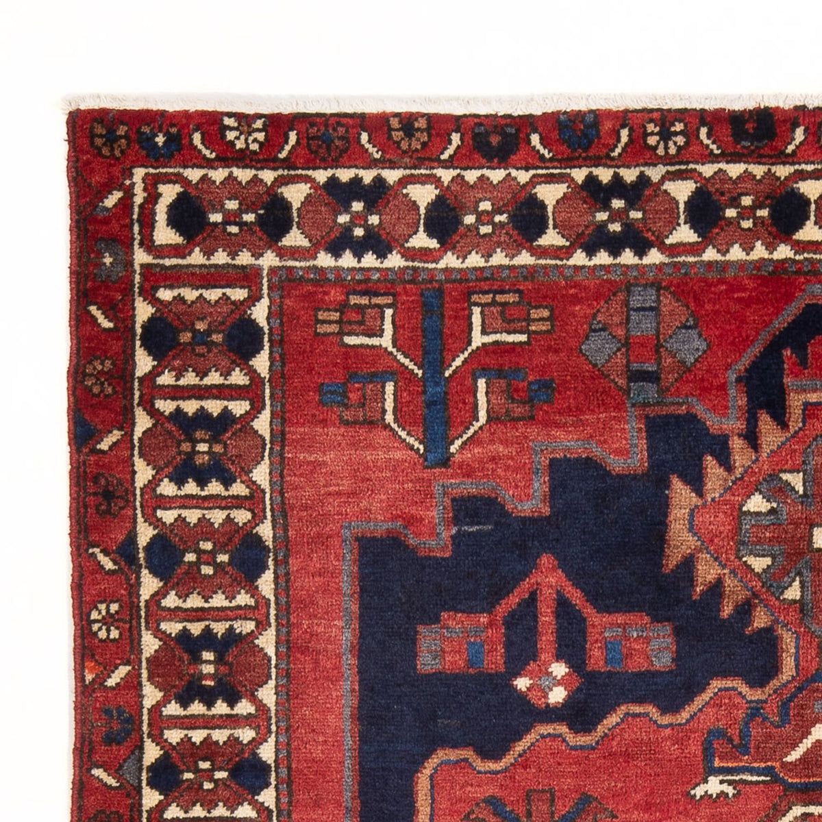 Persisk tæppe - Nomadisk - 195 x 153 cm - rød