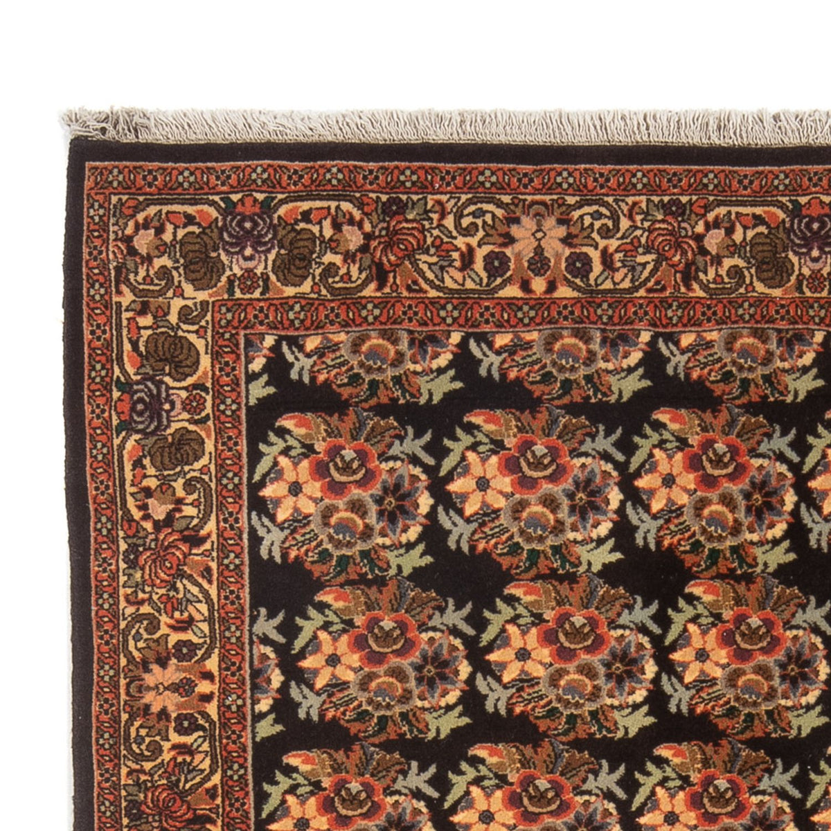 Løber Persisk tæppe - Bijar - 222 x 128 cm - mørkeblå