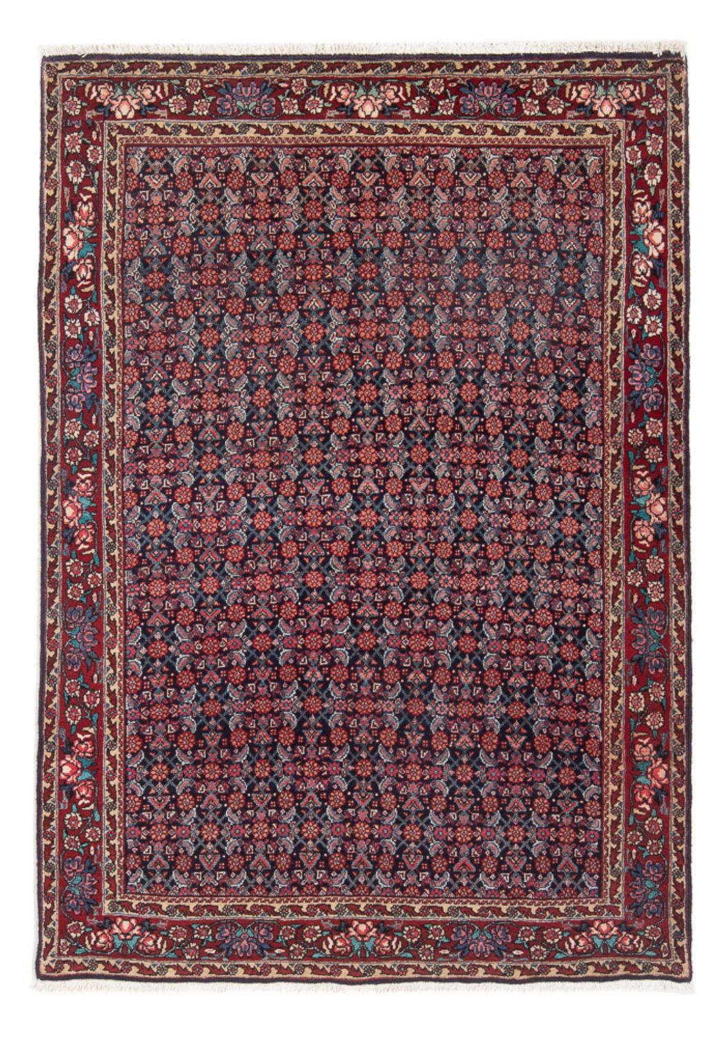 Persisk tæppe - Bijar - 168 x 115 cm - mørkeblå