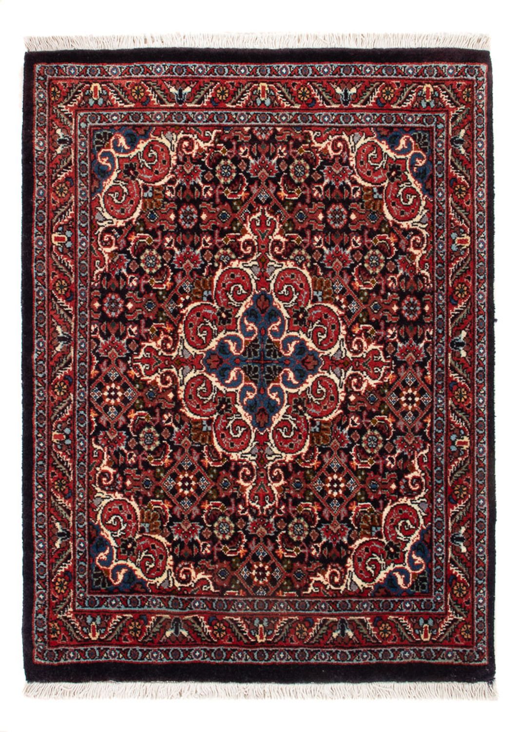 Persisk tæppe - Bijar - Royal - 73 x 53 cm - mørkeblå
