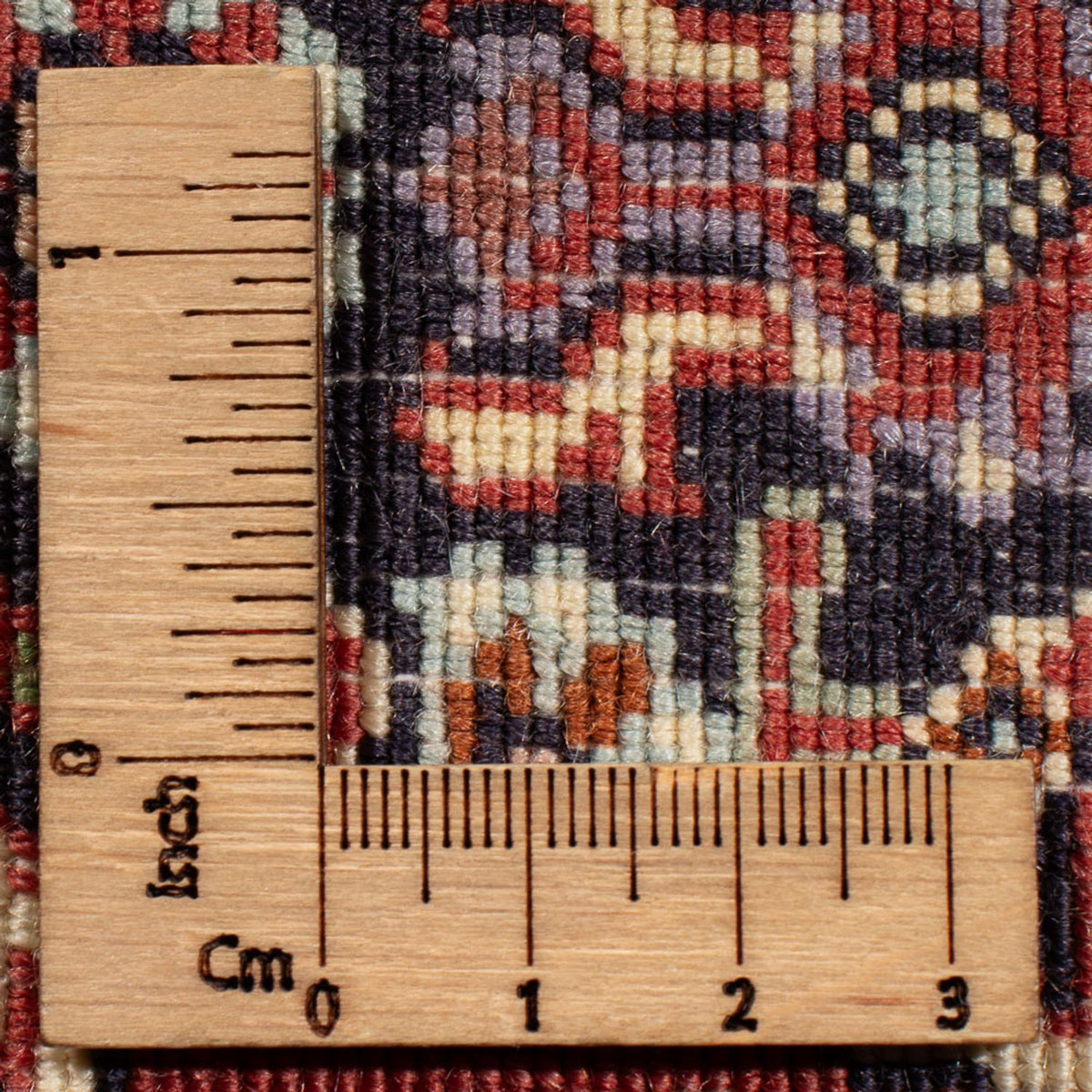 Persisk tæppe - Bijar - Royal - 68 x 52 cm - mørkeblå