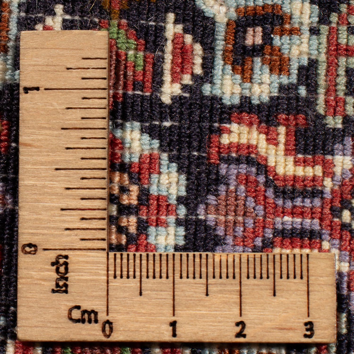 Persisk tæppe - Bijar - Royal - 70 x 50 cm - mørkeblå