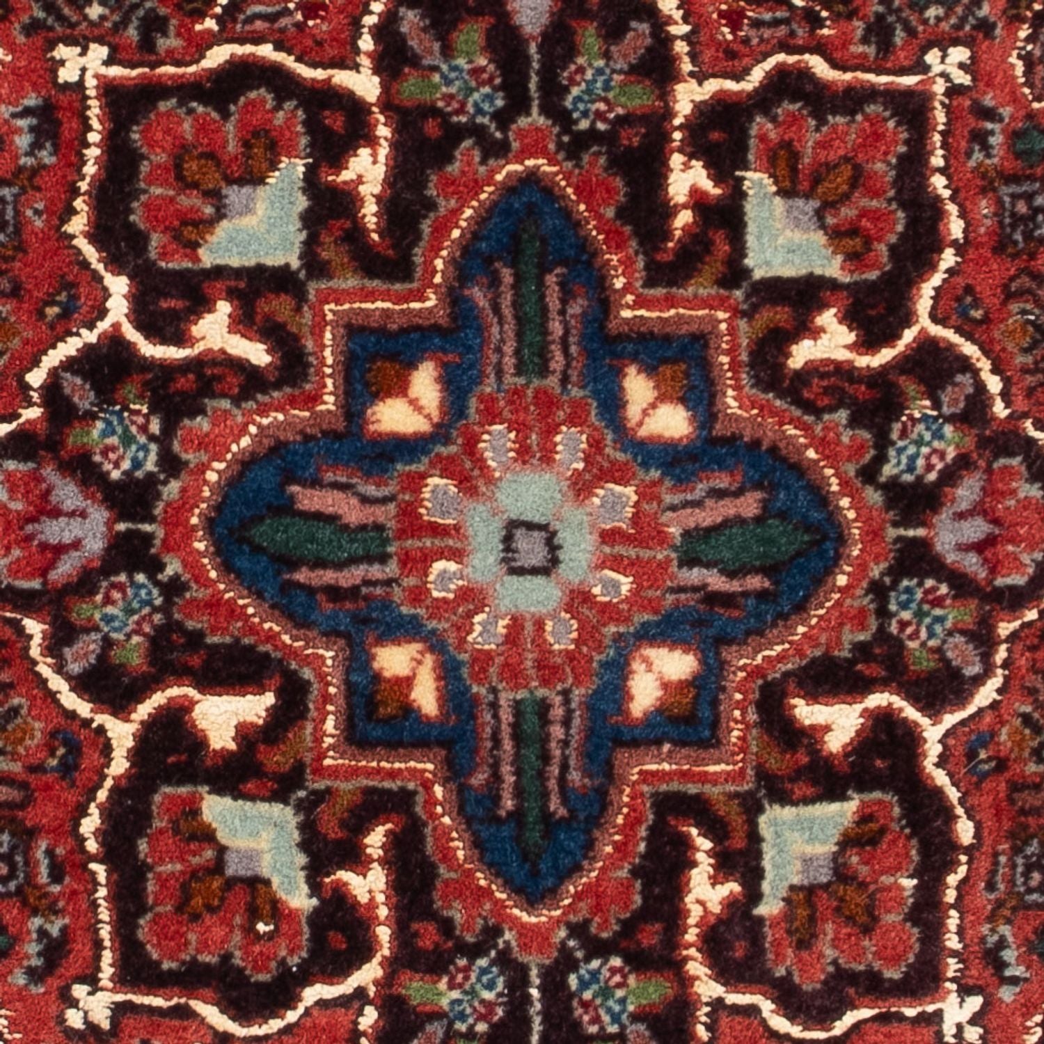 Persisk tæppe - Bijar - Royal - 60 x 50 cm - rød