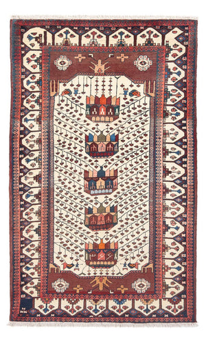 Persisk tæppe - Nomadisk - 206 x 124 cm - creme