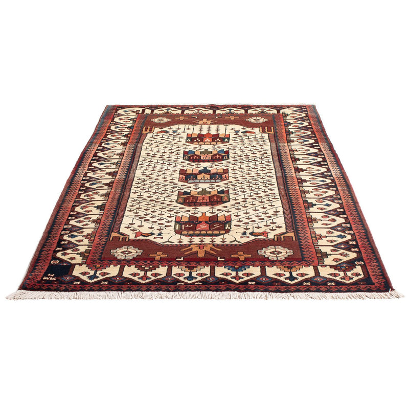 Persisk tæppe - Nomadisk - 206 x 124 cm - creme