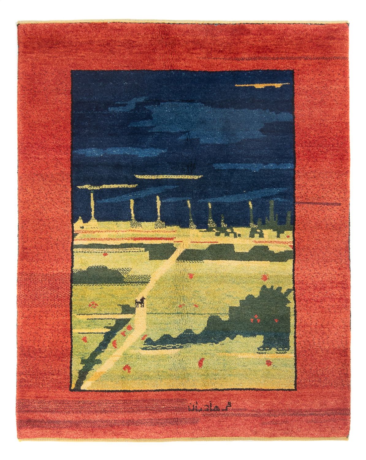 Gabbeh-tæppe - Persisk - 180 x 140 cm - flerfarvet