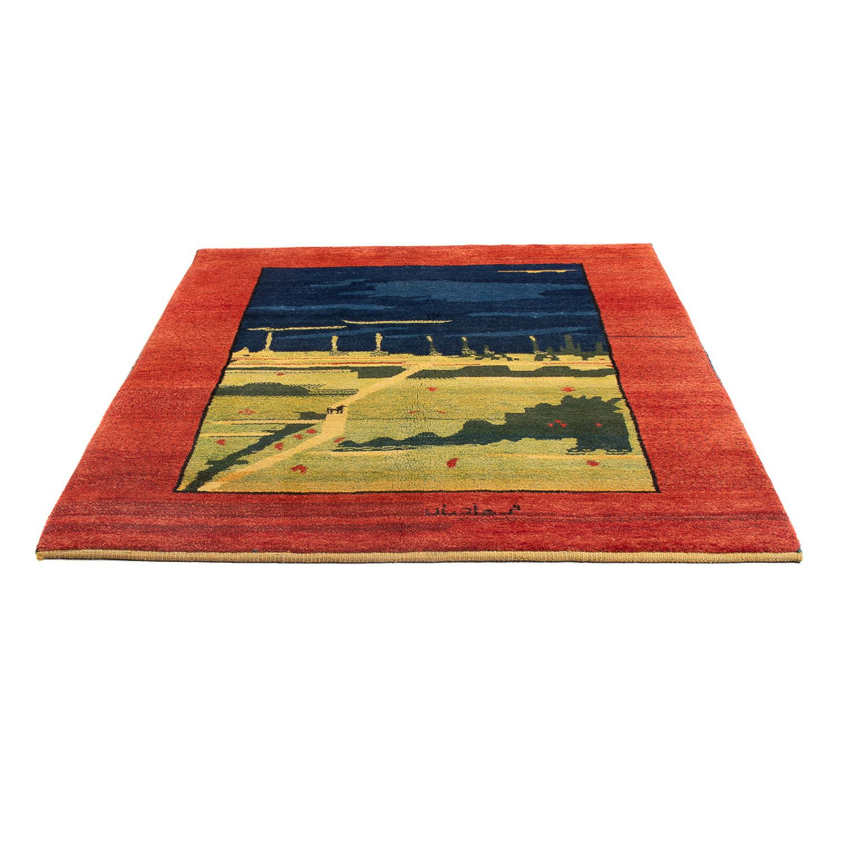 Gabbeh-tæppe - Persisk - 180 x 140 cm - flerfarvet