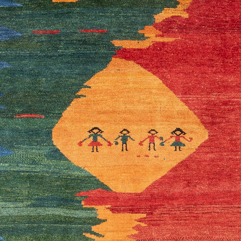 Gabbeh-tæppe - Persisk - 240 x 198 cm - flerfarvet