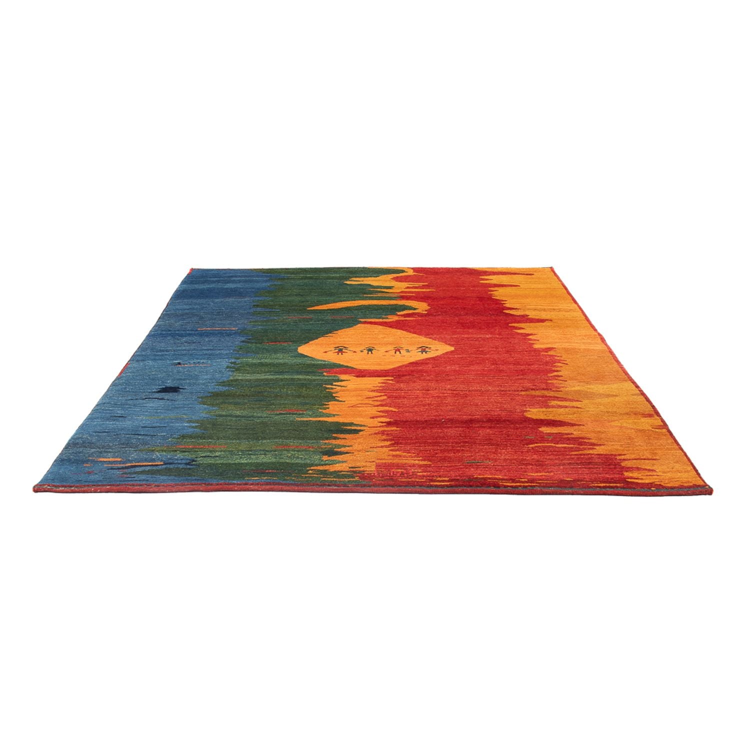 Gabbeh-tæppe - Persisk - 240 x 198 cm - flerfarvet