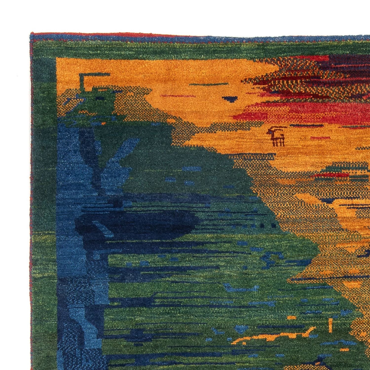 Gabbeh-tæppe - Persisk - 228 x 200 cm - flerfarvet