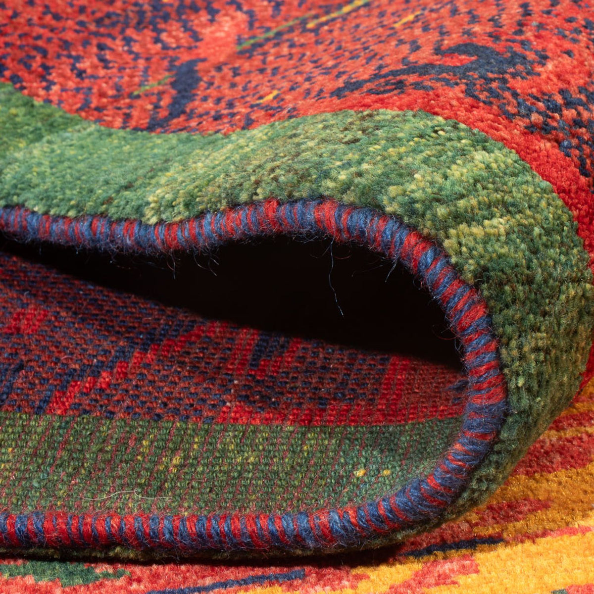 Gabbeh-tæppe - Persisk - 228 x 200 cm - flerfarvet