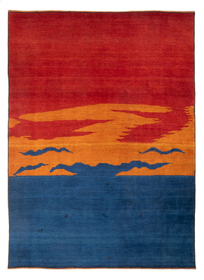 Gabbeh-tæppe - Persisk - 302 x 230 cm - flerfarvet