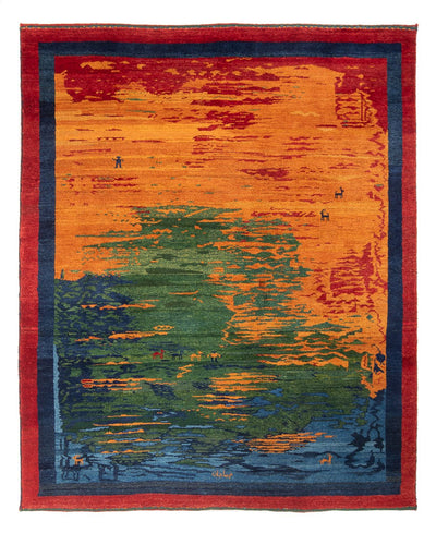 Persisk Gabbeh Tæppe 198x238cm - Perserteppich Wollteppich