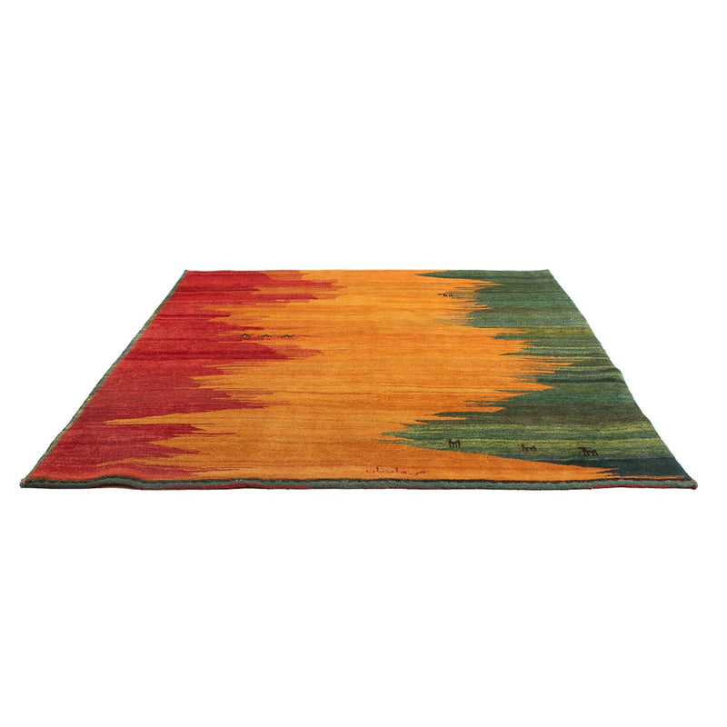 Gabbeh-tæppe - Persisk - 226 x 197 cm - flerfarvet