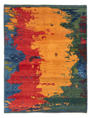 Gabbeh-tæppe - Persisk - 218 x 170 cm - flerfarvet