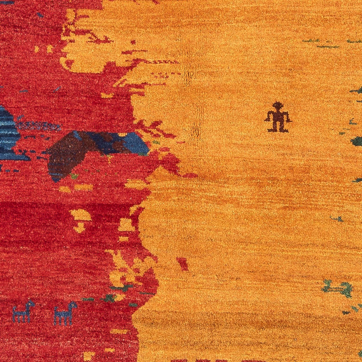 Gabbeh-tæppe - Persisk - 218 x 170 cm - flerfarvet