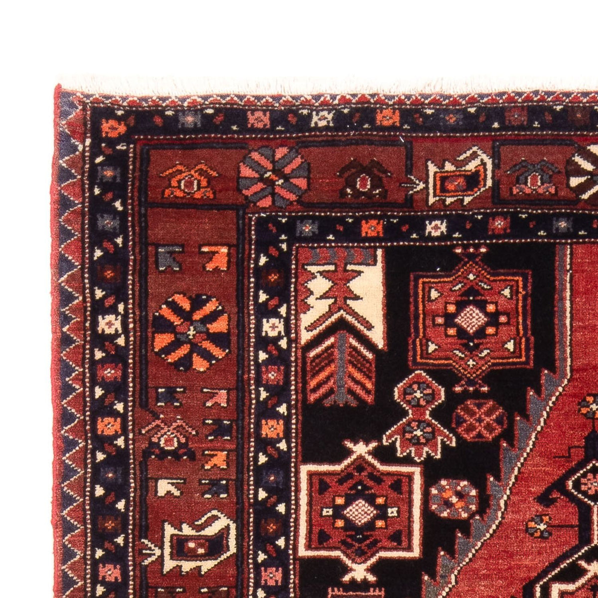 Persisk tæppe - Nomadisk - 226 x 143 cm - mørkeblå