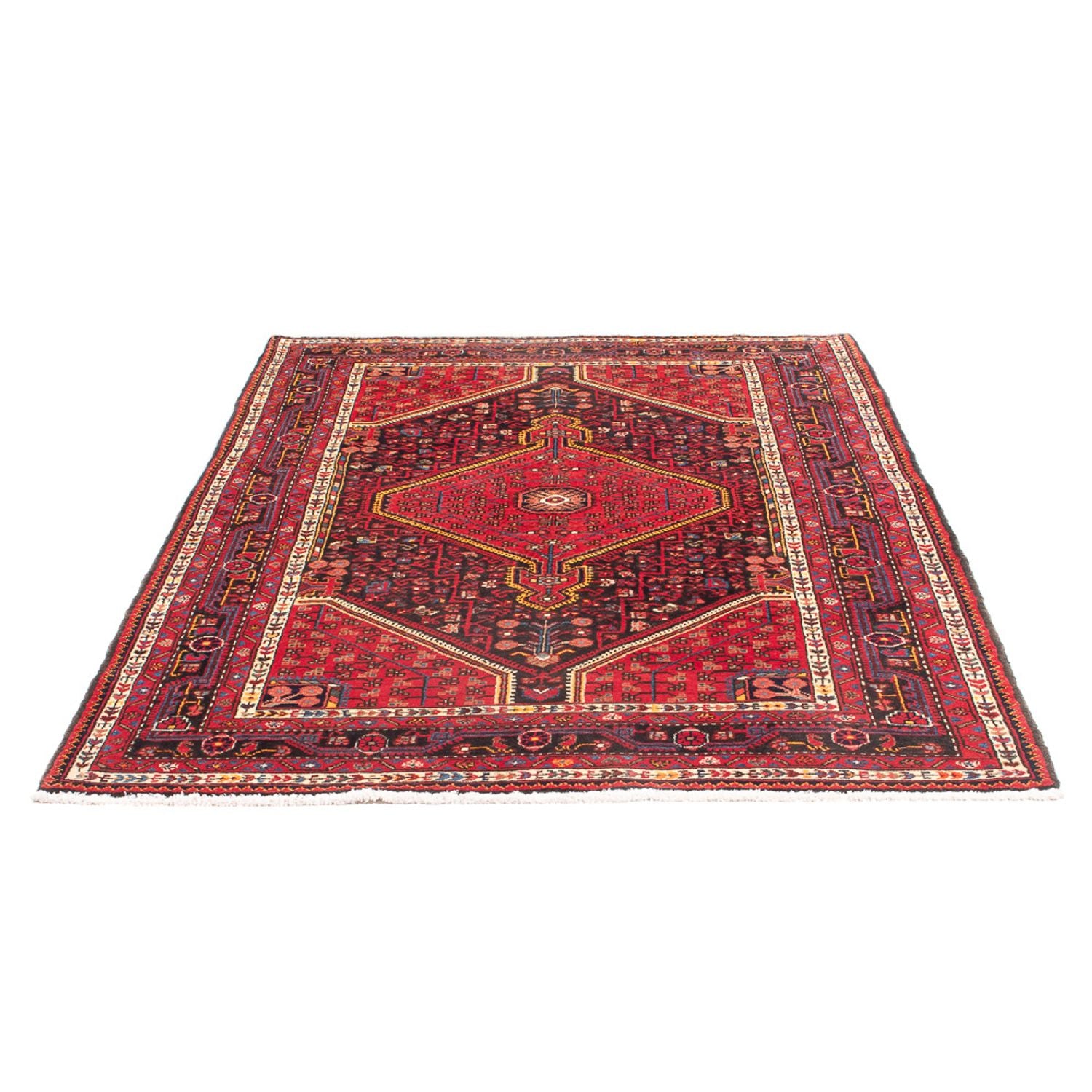 Persisk tæppe - Nomadisk - 213 x 134 cm - lysrød