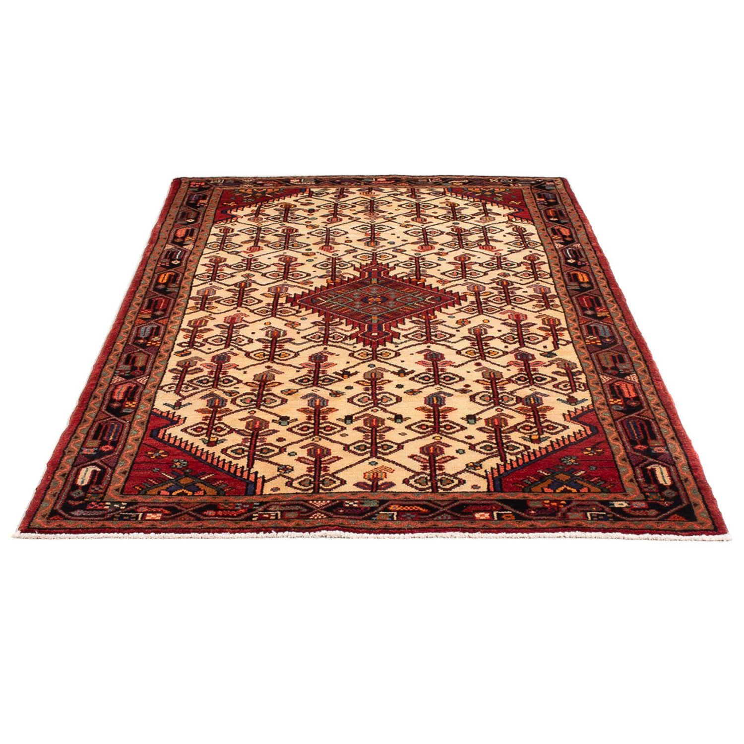 Persisk tæppe - Nomadisk - Royal - 201 x 119 cm - creme