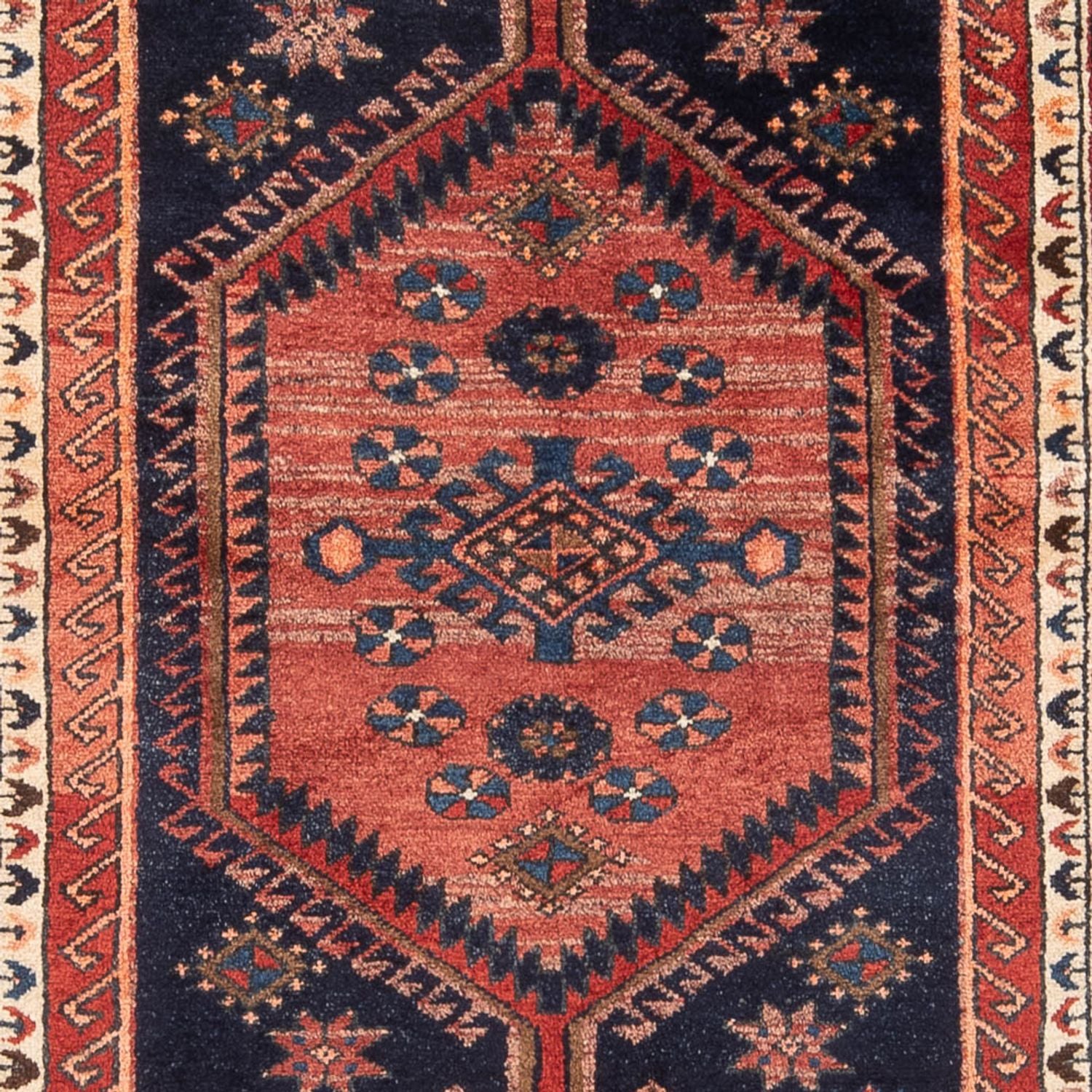 Løber Persisk tæppe - Nomadisk - 235 x 123 cm - mørkeblå
