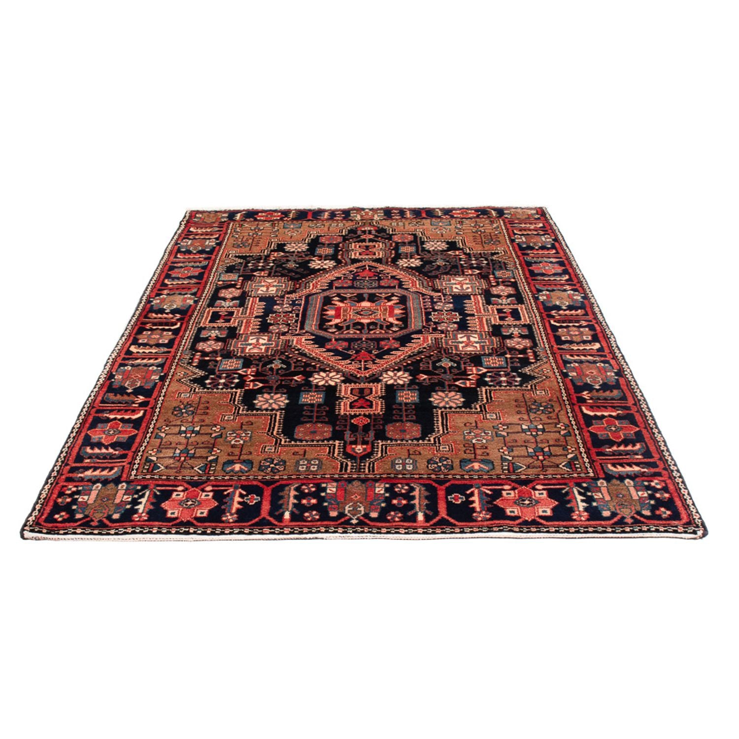 Persisk tæppe - Nomadisk - 218 x 138 cm - mørkeblå