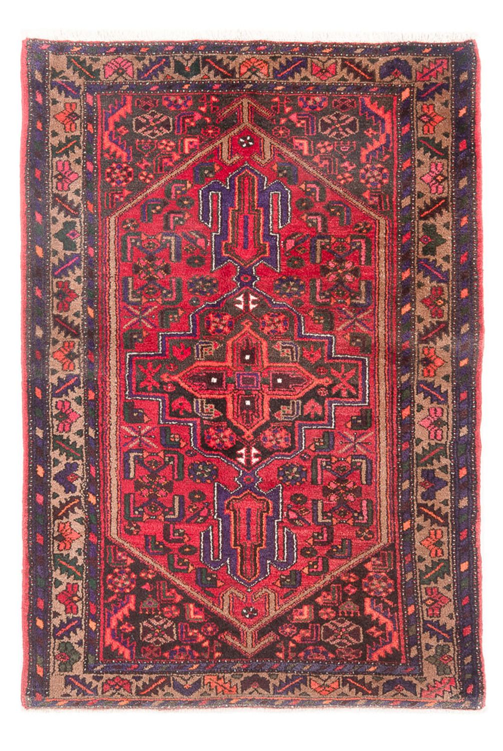 Persisk tæppe - Nomadisk - 214 x 130 cm - rød
