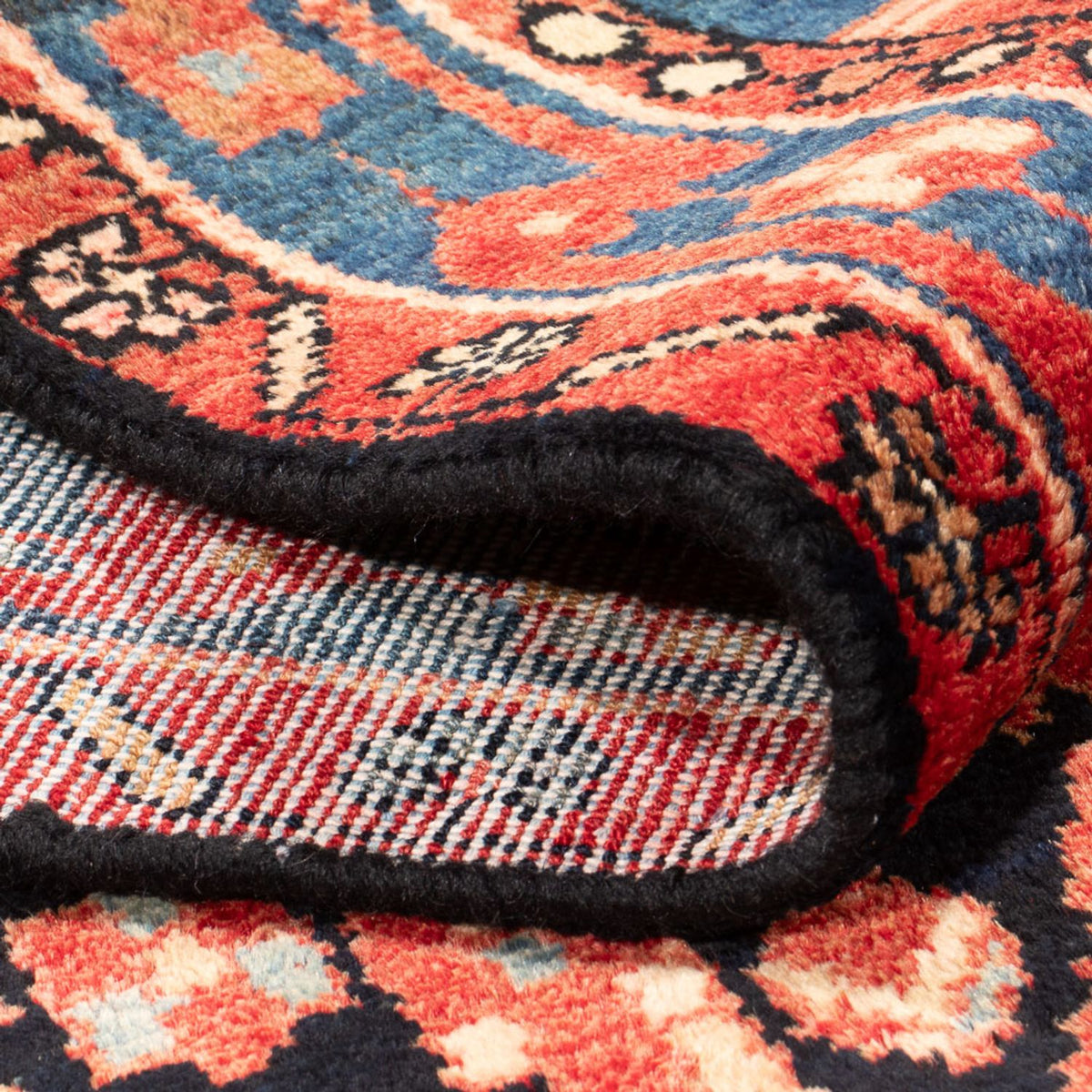 Persisk tæppe - Nomadisk - 208 x 135 cm - mørkeblå